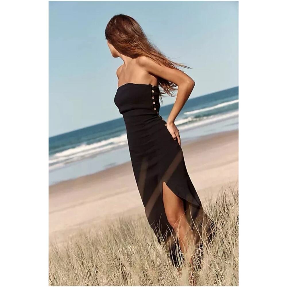 Free People Black Midi Dress